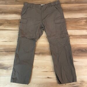 Field & Stream Men's Gray Cargo Convertible Zip Off Pants 36x30‎